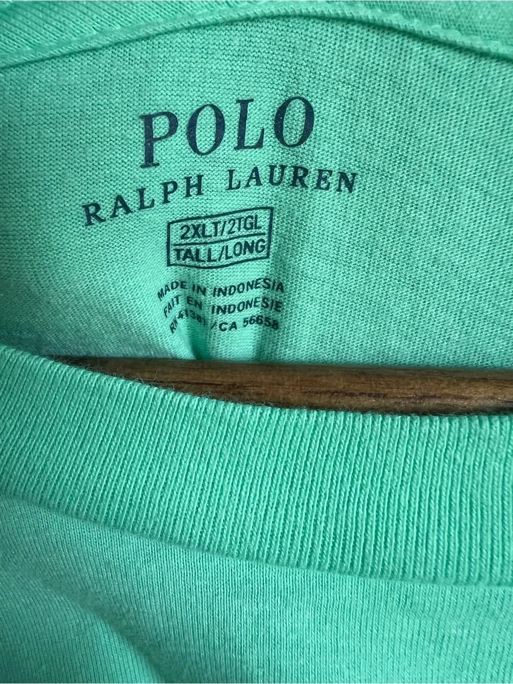 Polo Ralph Lauren Long Sleeve Mens 2XLT Mint Green Preppy Coastal Frat‎ Cotton